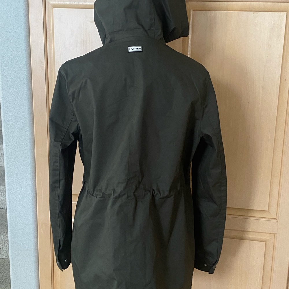 Hunter olive green lined rain coat - Picture 6 of 15